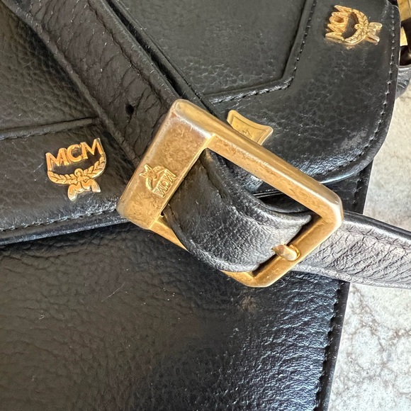 Vintage MCM Crossbody - Black Leather - Picture 10 of 16